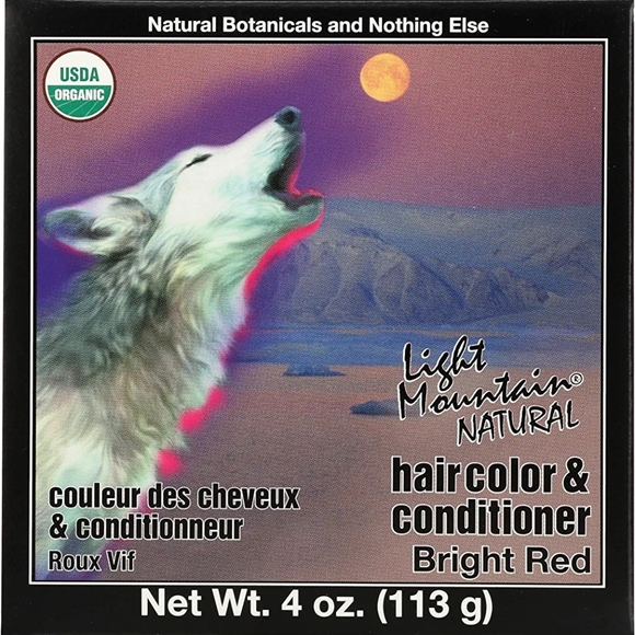 Light Mountain Henna Natural Hair Color & Conditioner Powder Bright Red NEW - Picture 4 of 11